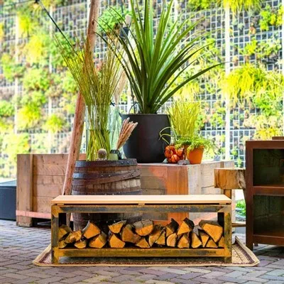 Corten Steel Ntoo Cia Lub Rooj Zaum